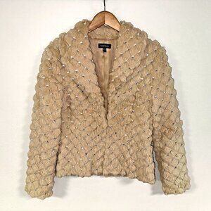*RARE* Bebe Rhinestone Rabbit Fur Coat